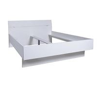 Composad | Letto Matrimoniale, Letto Moderno, (LxAxP) 162,40x92x216,70 cm, Colore Bianco Laccato, Made in Italy