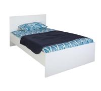 Composad | Letto Singolo della Linea ESPRESSO per Cameretta, Struttura per Materasso da 120x200 cm, Letto Bambini e Ragazzi, (LxAxP): 125,8x93,5x206,2 cm, Bianco Laccato