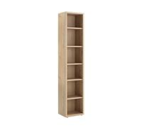 Composad | Libreria Alta della Linea DISEGNO Con 5 Ripiani Regolabili, Libreria Scaffale, Mobile Colonna, (LxAxP) 44x217,50x35,70 cm, Colore Rovere Mielato, Studio, Soggiorno, Ufficio, Made in Italy
