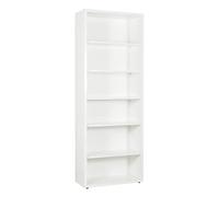 Composad | Libreria Alta della Linea DISEGNO Con 5 Ripiani Regolabili, Libreria Scaffale Moderna, (LxAxP) 81,60x217,50x35,70 cm, Bianco Laccato, Soggiorno, Studio, Ufficio, Made in Italy