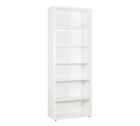 Composad | Libreria Alta della Linea DISEGNO Con 5 Ripiani Regolabili, Libreria Scaffale Moderna, (LxAxP) 81,60x217,50x35,70 cm, Bianco Laccato, Soggiorno, Studio, Ufficio, Made in Italy