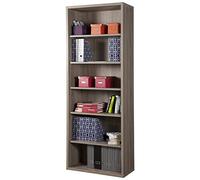 Composad | Libreria Alta della Linea DISEGNO Con 5 Ripiani Regolabili, Libreria Scaffale Moderna, (LxAxP) 81,60x217,50x35,70 cm, Rovere Sonoma, Soggiorno, Studio, Ufficio, Made in Italy