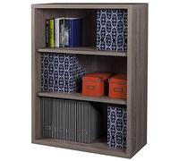 Libreria elegante moderna 3 vani bassa salotto rovere tartufo LB4800 L82h112p36