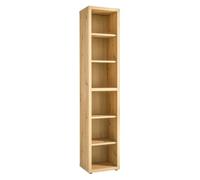 Composad | Libreria Colonna della Linea RILEGA con 6 Vani, Libreria Stretta, Moderna, per Ufficio, Soggiorno, Studio, (LxAxP) 45,2x216,8x35,5 cm, Rovere Mielato, Made in Italy