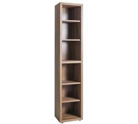 Composad | Libreria Colonna della Linea RILEGA con 6 Vani, Libreria Stretta, Moderna, per Ufficio, Soggiorno, Studio, (LxAxP) 45,2x216,8x35,5 cm, Noce Brera, Made in Italy