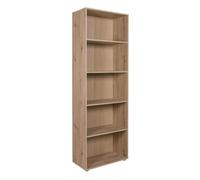 Composad | Libreria della Linea ESPRESSO con 4 Ripiani Regolabili, Libreria Moderna, per Ufficio, Soggiorno, Camera da Letto, (LxAxP) 69x200x35 cm, Rovere oak Mielato, Made in Italy