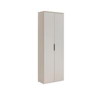 Composad | Libreria della Linea PRONTO con 2 Ante e 4 Ripiani, Mobile Colonna, Per Ufficio e Home Office, (LxAxP): 68,9x201,8x35,5 cm, Grigio Cashmere Topmatt e Rovere Mielato, Made in Italy