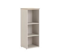 Composad | Libreria della Linea PRONTO con 3 Ripiani, Libreria per Ufficio e Home Office, Libreria Bassa (LxAxP): 40x105,2x35,5 cm, Grigio Cashmere Topmatt e Rovere Mielato, Made in Italy