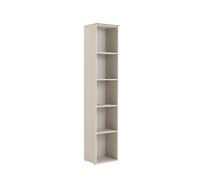 Composad | Libreria della Linea PRONTO con 5 Ripiani, Libreria per Ufficio e Home Office, Libreria Alta (LxAxP): 40x201,8x35,5 cm, Grigio Cashmere Topmatt e Rovere Mielato, Made in Italy