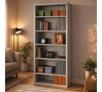COMPOSAD Libreria Moderna 5 Ripiani 35.7x81.6x217 cm Cemento
