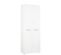 Composad | Mobile Armadio della Linea DISEGNO con 2 Ante, Mobile Contenitore Archivio, (LxAxP) 81,6x217,5x35,7 cm, Colore Bianco Laccato, per Studio, Ufficio, Made in Italy