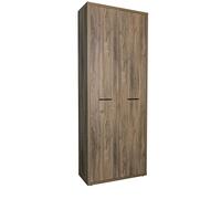 Composad | Mobile Contenitore della Linea DAVINCI BRERA con 2 Ante, Libreria, Mobile Archivio Portadocumenti, (LxAxP) 81,60x217,50x35,70 cm, Noce, Studio, Ufficio, Made in Italy