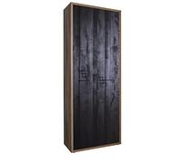 Composad | Mobile Contenitore della Linea DAVINCI con 2 Ante, Libreria, Mobile Archivio Portadocumenti, (LxAxP) 81,60x217,50x35,70 cm, Noce e Nero Chalet, Studio, Ufficio, Made in Italy