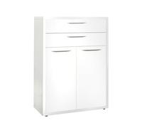 Composad | Mobile Contenitore della Linea DISEGNO con 2 Ante e 2 Cassetti, Armadietto Portadocumenti da Archivio, (LxAxP) 81,60x112x35,7 cm, Bianco Laccato, Studio, Ufficio, Made in Italy