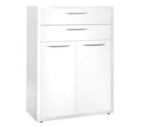 Composad | Mobile Contenitore della Linea DISEGNO con 2 Ante e 2 Cassetti, Armadietto Portadocumenti da Archivio, (LxAxP) 81,60x112x35,7 cm, Bianco Laccato, Studio, Ufficio, Made in Italy