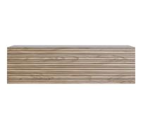 Composad | Pensile con 1 Anta della Linea ILAGO Montaggio Verticale o Orizzontale, Mobile Soggiorno Sospeso, (LxAxP): 123x35,7x30,3 cm, Grigio Cashmere Topmatt e Strippedwood, Made In Italy