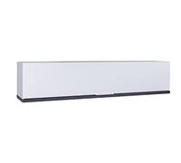Composad | Pensile della Linea MUNDI con 1 Ribalta, Pensile da Muro, Soggiorno, Mobile Soggiorno Sospeso, (LxAxP) 160x35x30,40 cm, Colore Grigio Tadao e Bianco laccato, Made in Italy