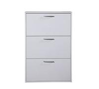 COMPOSAD | Scarpiera della Linea FACILE con 3 Ribalte, Slim, Scarpiera Salva spazio, Scarpiera Slim, Scarpiera Bianca, (LxAxP) 65,10x99,60x15 cm, Colore Bianco, Made in Italy