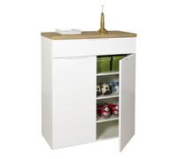 COMPOSAD | Scarpiera della Linea MUNDI, Mobile Multiuso Salvaspazio, Scarpiera ingresso, (LxAxP) 82,30x102,30x35,20 cm, Colore Rovere e Bianco Laccato, Made in Italy