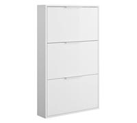 Composad | Scarpiera Slim della Linea Slim 15 cm a 3 Ribalte K05 Bianco Laccato