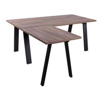Composad | Scrivania Angolare della Linea Davinci Brera con Gambe in Metallo, Scrivania a L per Ufficio e Studio, (LxAxP): 171,5x74,7x170 cm, Colore Noce Brera, Made In Italy