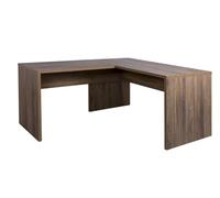 Composad | Scrivania Angolare della Linea DAVINCI BRERA, Scrivania PC, Elegante e Spaziosa, con Modesty Panel, per Ufficio, (LxAxP) 178,20x74,50x160,50 cm, Colore Noce Brera, Made in Italy