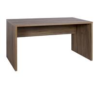 Composad | Scrivania della Linea DAVINCI BRERA con Modesty Panel, Scrivania Moderna ed Elegante, Per PC, Ufficio, Studio, (LxAxP) 138,2x74,5x68,3 cm, Colore Noce Brera, Made in Italy