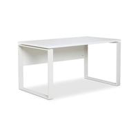 Composad | Scrivania della Linea DISEGNO con gambe in metallo, Scrivania PC Moderna, (LxAxP) 140x74,50x80 cm, Colore Bianco Laccato, per Ufficio, Studio, Cameretta, Made in Italy