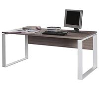 Composad | Scrivania della Linea DISEGNO con gambe in metallo, Scrivania PC Moderna, (LxAxP) 170x74,50x80 cm, Colore Rovere Sonoma e gambe Bianco, per Ufficio, Studio, Made in Italy