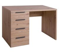 Composad | Scrivania della Linea ESPRESSO con 4 Cassetti, Scrivania Ufficio Elegante e Moderna, per PC, (LxAxP) 110x75,4x59,6 cm, Colore Rovere Oak Mielato, Made in Italy