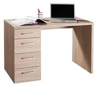Composad | Scrivania della Linea MONETA con 4 Cassetti, Scrivania PC con Cassetti, (LxAxP) 139x74x60 cm, Colore Rovere Sonoma, Per Studio, Ufficio, Made in Italy
