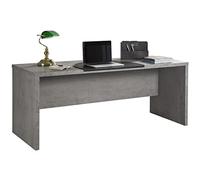Composad | Scrivania della Linea PRATICO, Scrivania Ufficio, Elegante, (LxAxP) 180x74,20x69 cm, Colore grigio Cemento, Made In Italy
