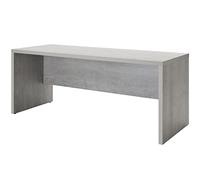 Composad | Scrivania della Linea PRATICO, Scrivania Ufficio, Elegante, (LxAxP) 180x74,20x69 cm, Colore grigio Cemento, Made In Italy