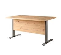 Composad | Scrivania della Linea RILEGA con Gambe in Metallo, Ufficio Moderno, Studio, Scrivania PC, (LxAxP) 150x75x80 cm, Rovere Mielato, Made in Italy