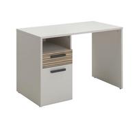 Composad | Scrivania Linea BRAVO con 1 Anta, 1 Cassetto e 1 Vano Aperto, per Cameretta, Scrivania per Bambini e Ragazzi, (LxAxP):110x75,9x60 cm, Grigio Cashmere Topmatt e Strippedwood, Made In Italy