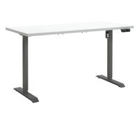 Composad | Scrivania Regolabile in Altezza della Linea ENERGIA, Standing Desk Con 4 Altezze, Elettrica con Motore e Display, (LxP) 150x69 cm, Colore Bianco Laccato e Grigio Scuro, Made in Italy