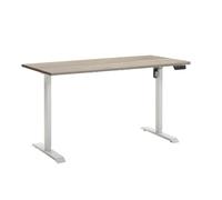 Composad | Scrivania Regolabile in Altezza della Linea ENERGIA, Standing Desk Con 4 Altezze, Scrivania Elettrica con Motore e Display, (LxP) 150x69 cm, Colore Rovere Sonoma e Bianco, Made in Italy