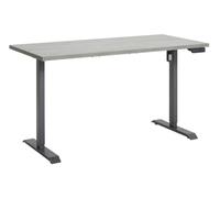 Composad | Scrivania Regolabile in Altezza della Linea ENERGIA, Standing Desk Con 4 Altezze, Scrivania Elettrica con Motore e Display, (LxP) 150x69 cm, Colore Cemento e Nero, Made in Italy
