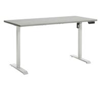 Composad | Scrivania Regolabile in Altezza della Linea ENERGIA, Standing Desk Con 4 Altezze, Scrivania Elettrica con Motore e Display, (LxP) 150x69 cm, Colore Cemento e Bianco, Made in Italy