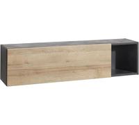 COMPOSAD | Soggiorno Completo della Linea VITTORIA, Set di 3 Mobili, Pensile, Mobile Porta Tv, Mensole Cubo, Soggiorno Moderno Mobili, Mobili Soggiorno, Colore Rovere e Grigio Tadao, Made in Italy