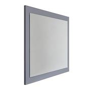 Composad | Specchio con Cornice della Linea GALAVERNA, Specchio da Muro, Moderno ed Elegante, (LxAxP) 81,9x68,3x3,5 cm, Grigio Titanio Laccato, made in Italy