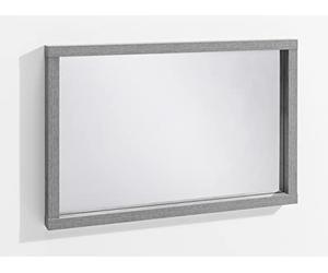 Composad | Specchio della Linea LAFABRICA con Cornice in Legno, Specchio Bagno, Ingresso e Soggiorno, Specchio Moderno, (LxAxP) 90x6x60 cm, Colore Grigio Cemento, Made in Italy