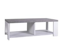 Composad | Tavolino da Salotto della Linea ADOR'A, Tavolino Soggiorno Moderno ed Elegante, Tavolino da caffè, (LxAxP) 120x40x60 cm, Grigio Cemento e Bianco, Made in Italy