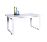 Composad | Tavolo Fisso da 6 Posti con Gambe in Metallo, Tavolo da Pranzo, Scrivania, (LxAxP) 160x76x91 cm, Colore Bianco Laccato, Made in Italy