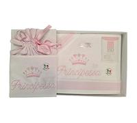 Compose' Culla Lenzuola MIO PICCOLO Cotone ricamato + Sacco Nascita Princ. (Rosa)