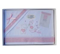 Compose' Culla Lenzuola Mio Piccolo Vari ricami (Rosa (Dis 2))