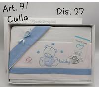 Compose' Lenzuola Culla Ricamato Piccole Emozioni Art.91 Cotone Vari Colori
