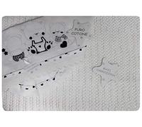 Compose' Lettino 4 Pezzi Copertina Filo Lenzuola Coordinate Baby-Blu