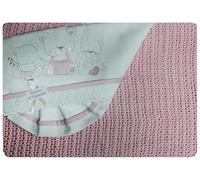 Compose' Lettino 4 Pezzi Copertina Filo Lenzuola Coordinate Baby-Rosa