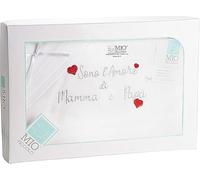 Compose' Mio Piccolo Culla/Carrozzina Neonato Ricamo Mamma E Papà Moda Egidio (GRIGIO)